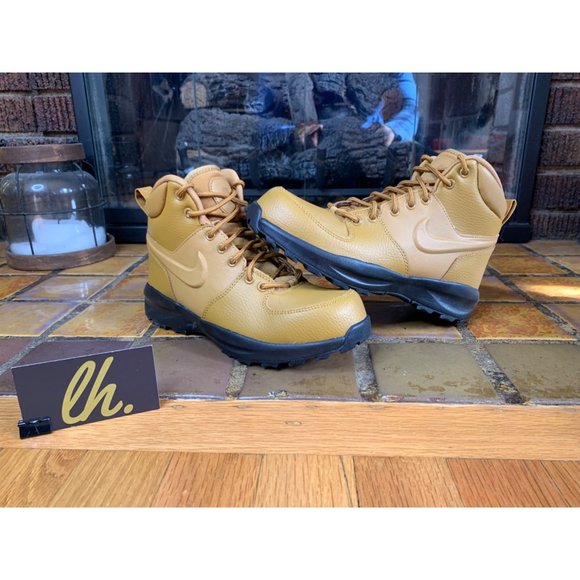 Youth 5y Nike Manoa LTR “Wheat” Leather Boots BQ5372-700 - Picture 7 of 7